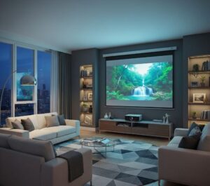 Projectors screen for living room